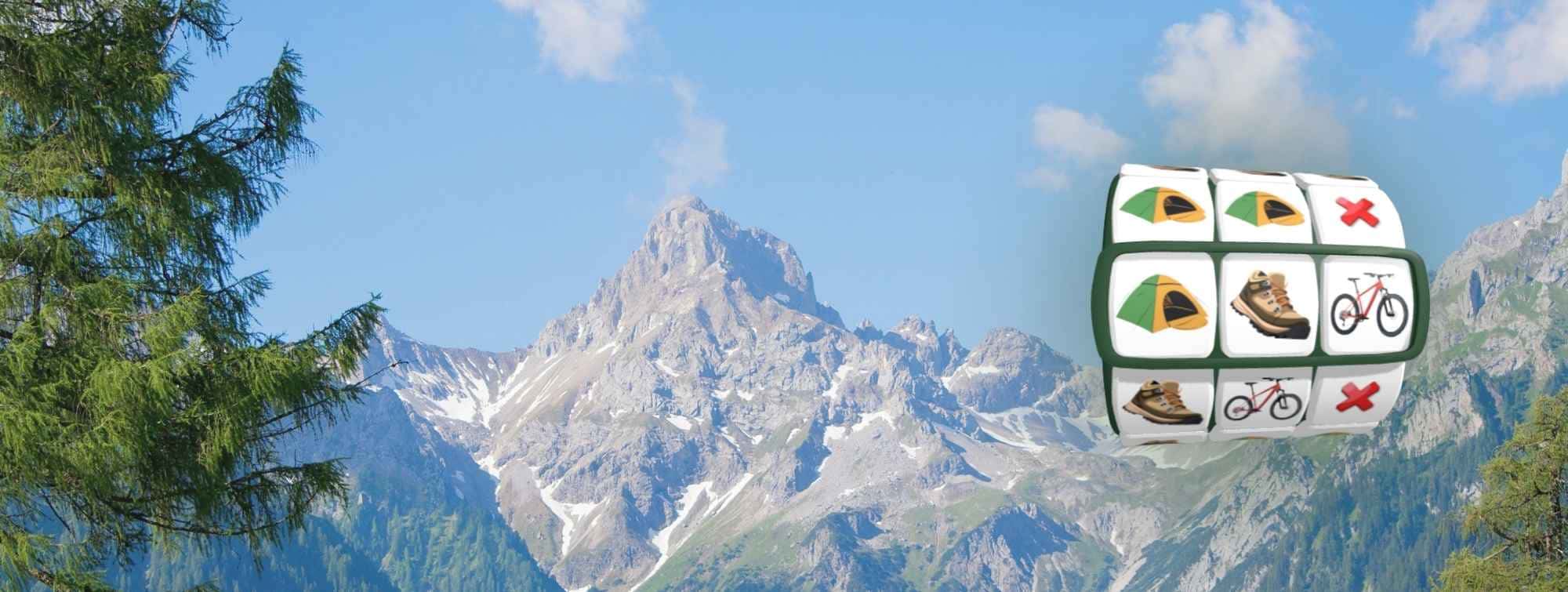 Un paysage montagneux avec une roulette digitale