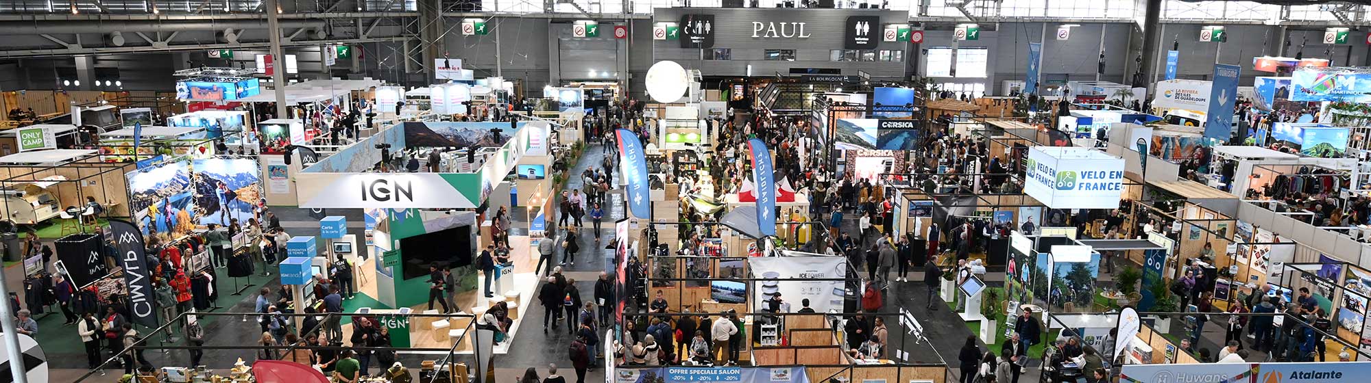Le salon Destinations Nature avec une vue aérienne