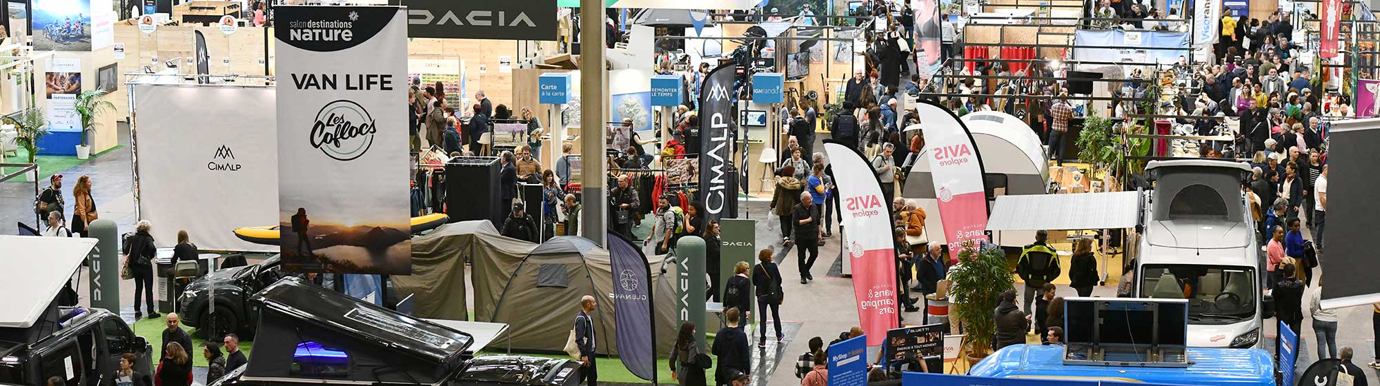 Le plan du salon vue sur les stands VanLife