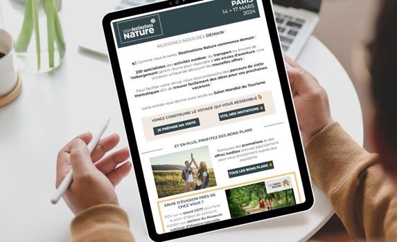Une newsletter du salon Destinations Nature. 