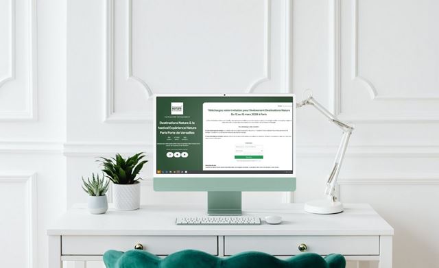 Page d'un site internet sur un ordinateur