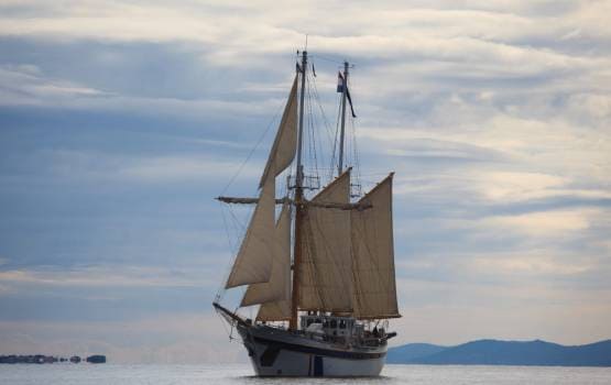 Un grand voilier type bateau pirate