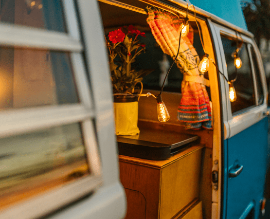 Un van décoré